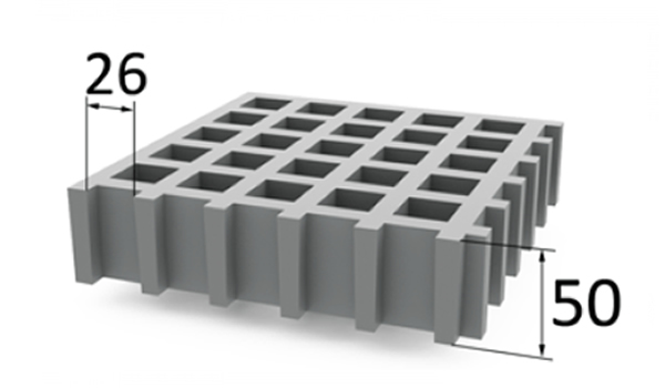 38x38x H50mm IZGARA Ağır Yük Izgarası