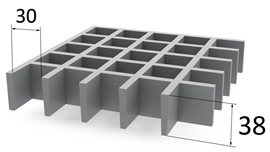 38x38x H25mm Izgara
